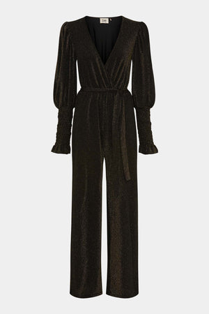 I SAY Barbel Jumpsuit Dresses M35 Black w/Gold