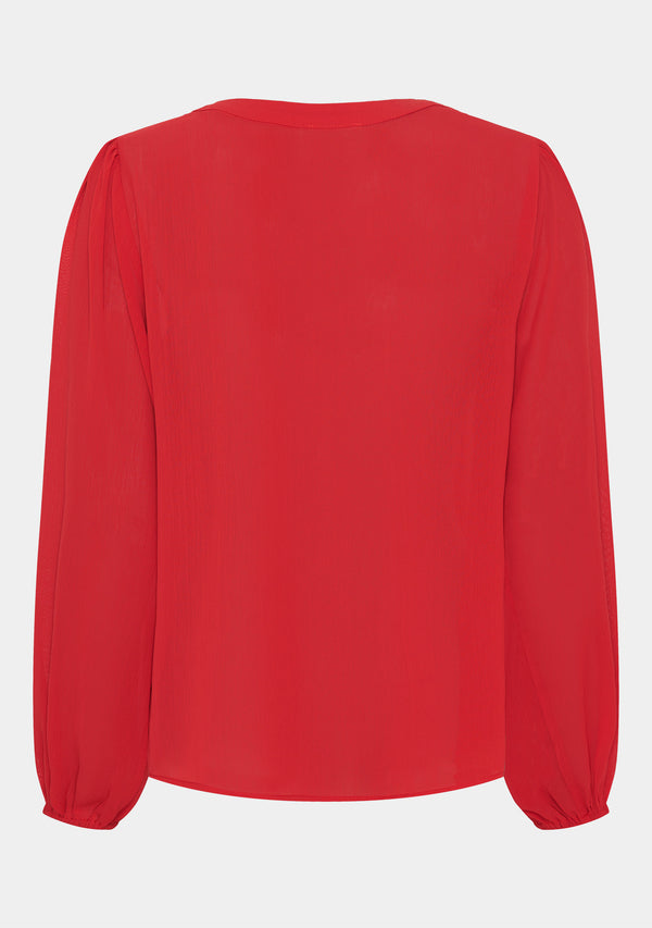 I SAY Ellen Flounce Blouse Blouses 404 Red