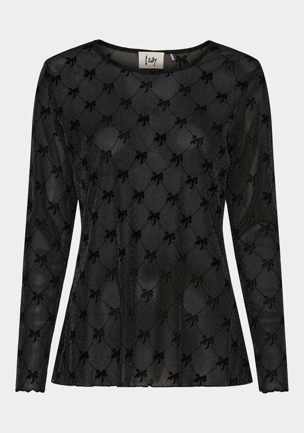 I SAY Fifi Blouse Blouses N01 Black Bow