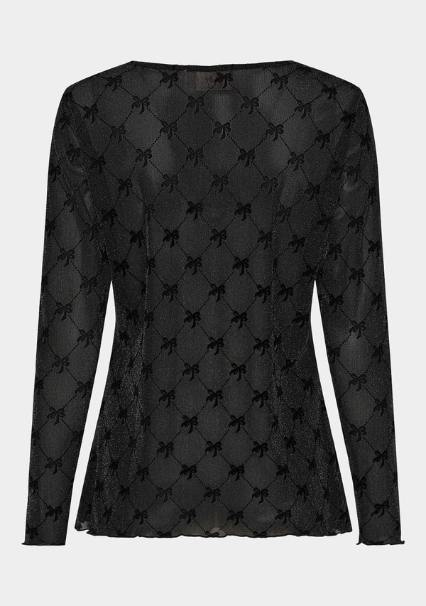 I SAY Fifi Blouse Blouses N01 Black Bow