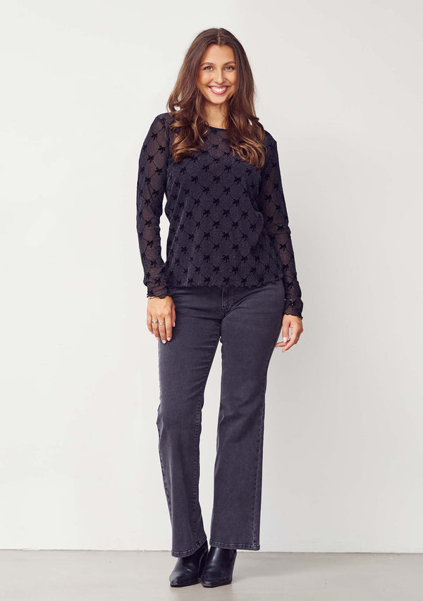 I SAY Fifi Blouse Blouses N01 Black Bow