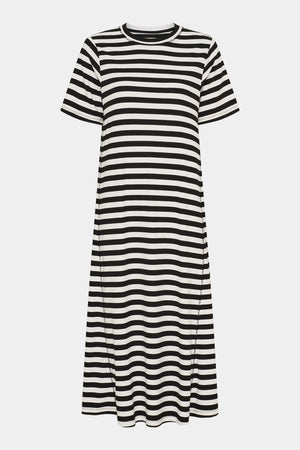 I SAY Jeila Jersey Dress Dresses B28 Black/Broken White stripe