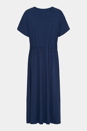 I SAY Louis V-Neck Dress Dresses 640 Navy