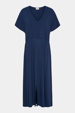 I SAY Louis V-Neck Dress Dresses 640 Navy