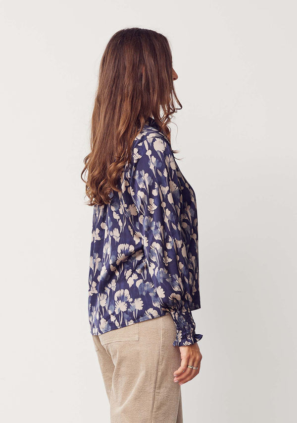 I SAY Melba Printed Blouse Blouses A30 Blue Mood