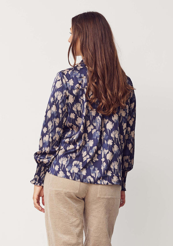 I SAY Melba Printed Blouse Blouses A30 Blue Mood