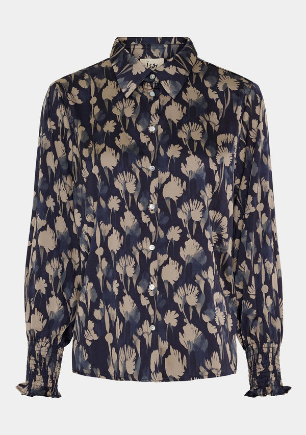 I SAY Melba Printed Blouse Blouses A30 Blue Mood