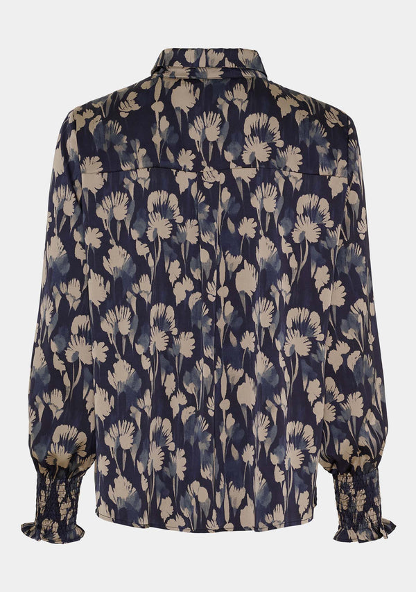 I SAY Melba Printed Blouse Blouses A30 Blue Mood
