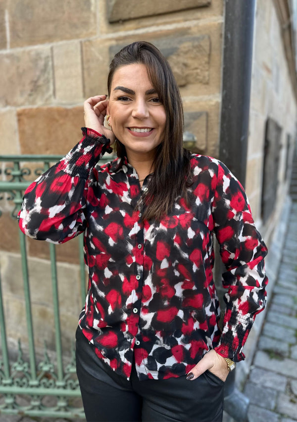 I SAY Vibse Shirt Shirts H89 Red Abstraction