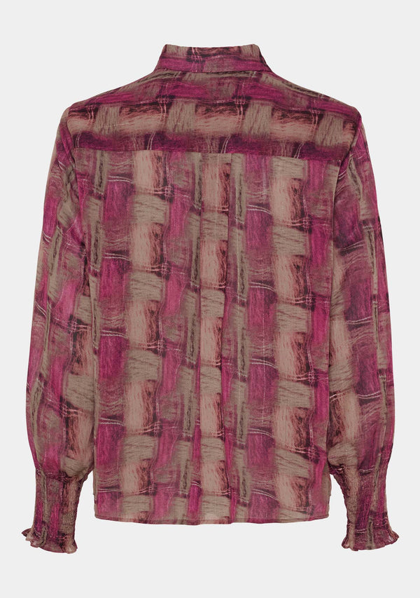 I SAY Vibse Shirt Shirts N04 Potato/Cerise Flow