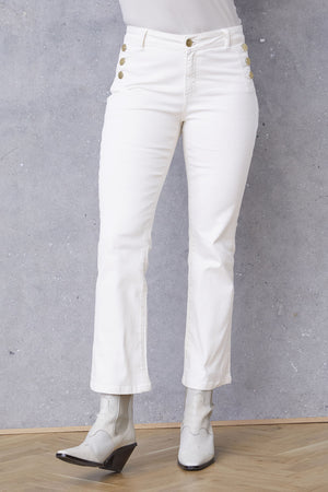 I SAY Como Button Pant Pants 100 White