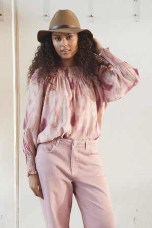 I SAY Ane Button Blouse Blouses I44 Rose Dream