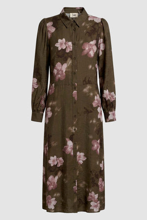 I SAY Ane Classic Dress Dresses G13 Khaki Flowerdream
