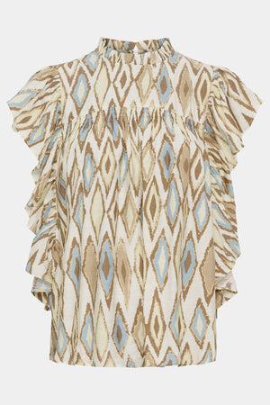 I SAY Ane Flounce Top Tops M66 Light Mint Square