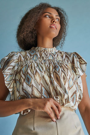 I SAY Ane Flounce Top Tops M66 Light Mint Square