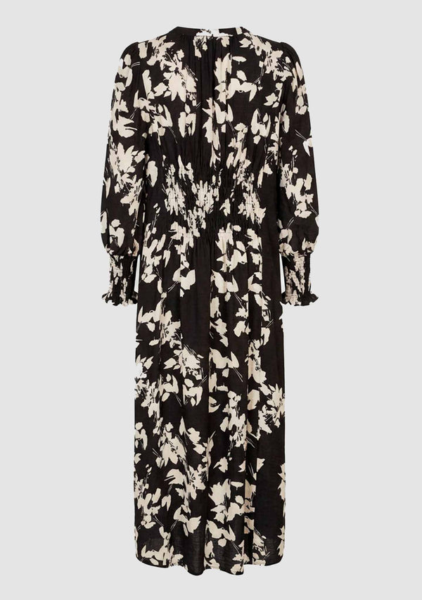 I SAY Ane V-Neck Dress Dresses M41 Black w/Cream