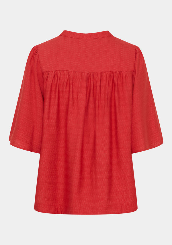 I SAY Ane s/s Blouse Blouses 432 Fresh Red