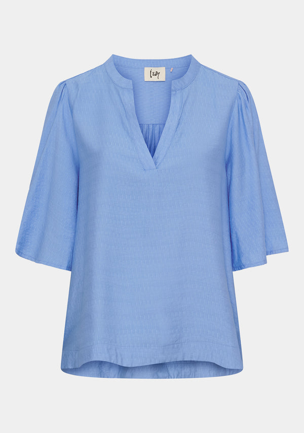 I SAY Ane s/s Blouse Blouses 608 Spring Blue