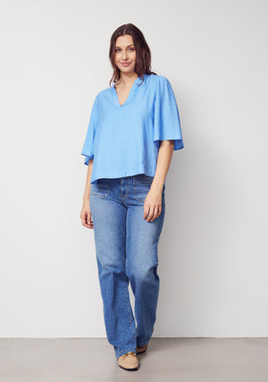 I SAY Ane s/s Blouse Blouses 608 Spring Blue