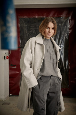 I SAY Anke Coat Outerwear 945 light Grey melange 