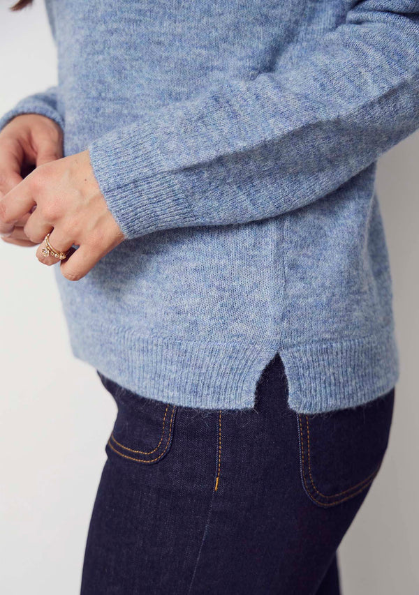 I SAY Anna Classic Pullover Knitwear 678 Ice Blue