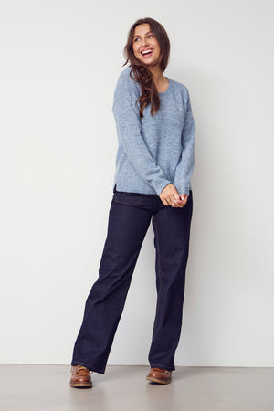 I SAY Anna Classic Pullover Knitwear 678 Ice Blue