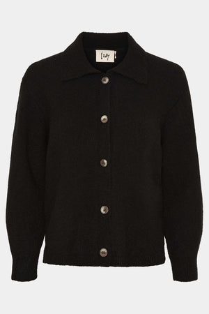 I SAY Anna Colar Cardigan Knitwear 900 Black