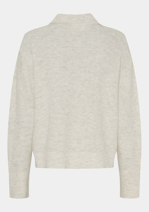 I SAY Anna Colar Knit Knitwear 101 Broken White