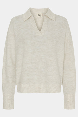 I SAY Anna Colar Knit Knitwear 101 Broken White