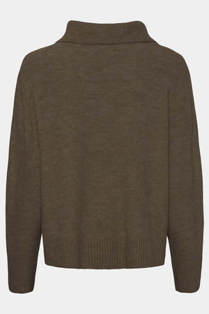 I SAY Anna Colar Knit Knitwear 890 Khaki Melange