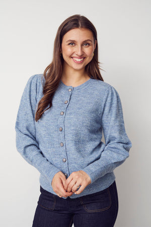 I SAY Anna Deco Cardigan Knitwear 678 Ice Blue
