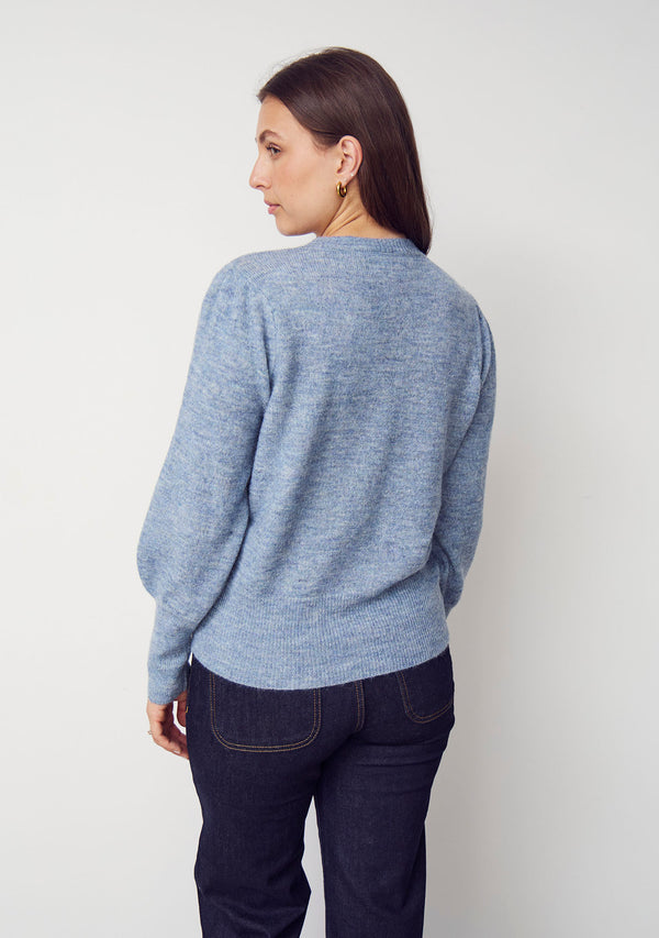 I SAY Anna Deco Cardigan Knitwear 678 Ice Blue