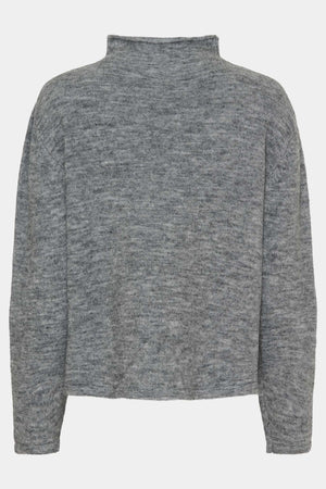 I SAY Anna Highneck Pullover Knitwear 947 Grey Melange