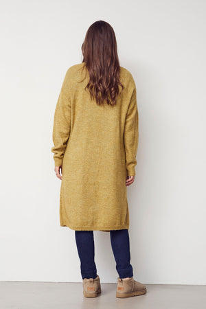 I SAY Anna Long Cardigan Knitwear 803 Lime Melange