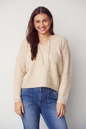 I SAY Anna String Pullover Knitwear 111 Sand Melange