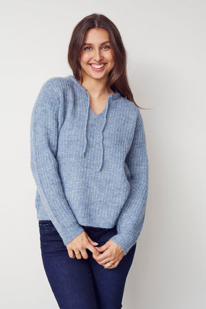 I SAY Anna String Pullover Knitwear 678 Ice Blue