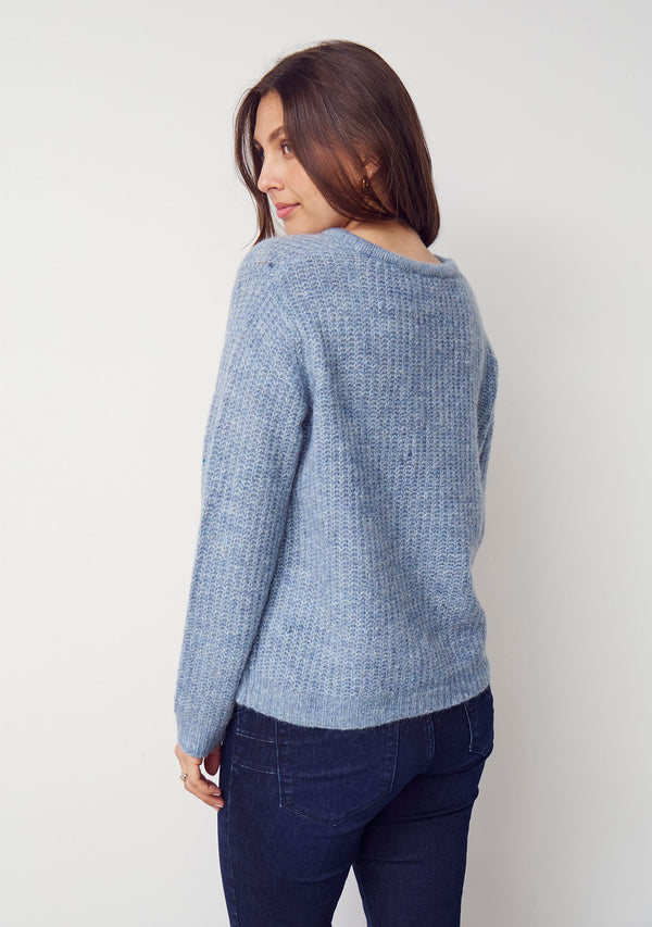 I SAY Anna String Pullover Knitwear 678 Ice Blue