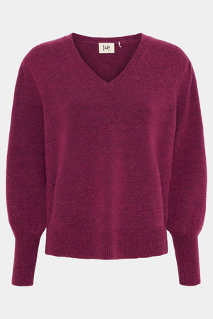 I SAY Anna V-Neck Pullover Knitwear 536 Cerise