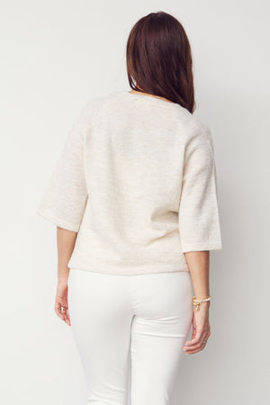 I SAY Anna s/s V-Neck Pullover Knitwear 101 Broken White