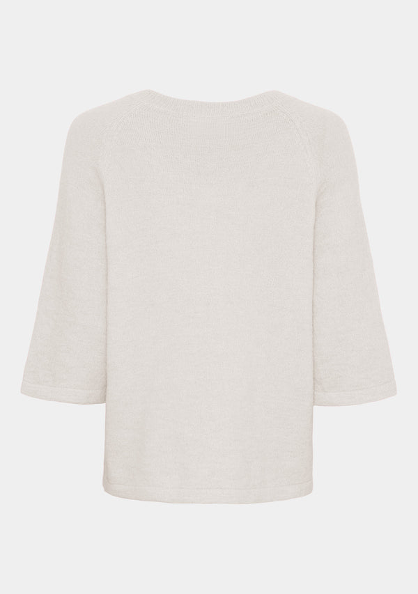 I SAY Anna s/s V-Neck Pullover Knitwear 101 Broken White