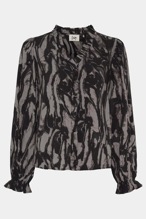 I SAY Annica Flounce Blouse Blouses M96 Greyish