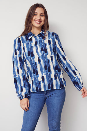 I SAY Asta Blouse Blouses M43 Blue Float