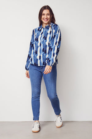 I SAY Asta Blouse Blouses M43 Blue Float