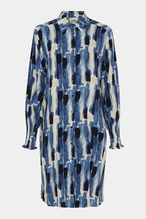I SAY Asta Printed Dress Dresses M43 Blue Float