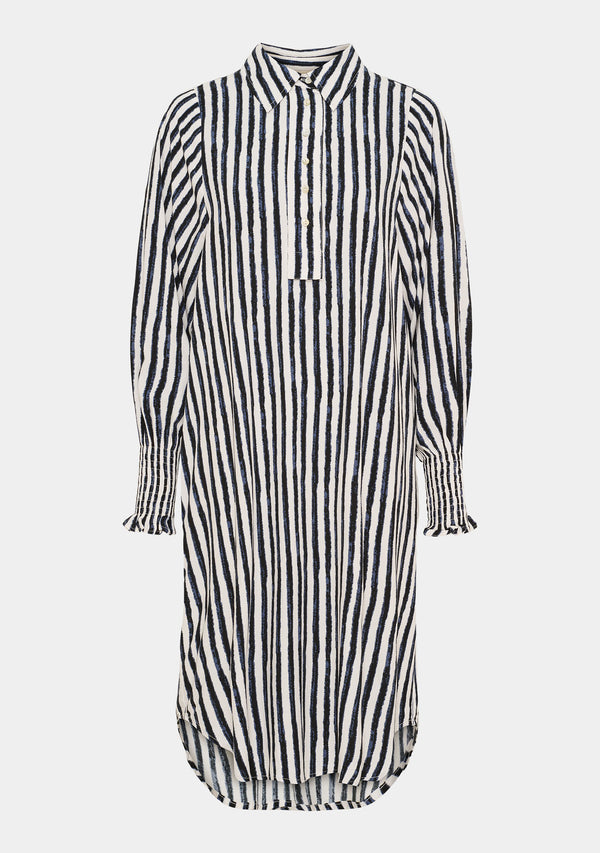 I SAY Asta Smock Dress Dresses N16 Creamy w/Black