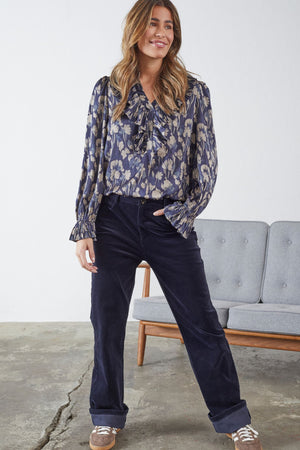 I SAY Barbel Flare Pant Pants 659 Dark navy