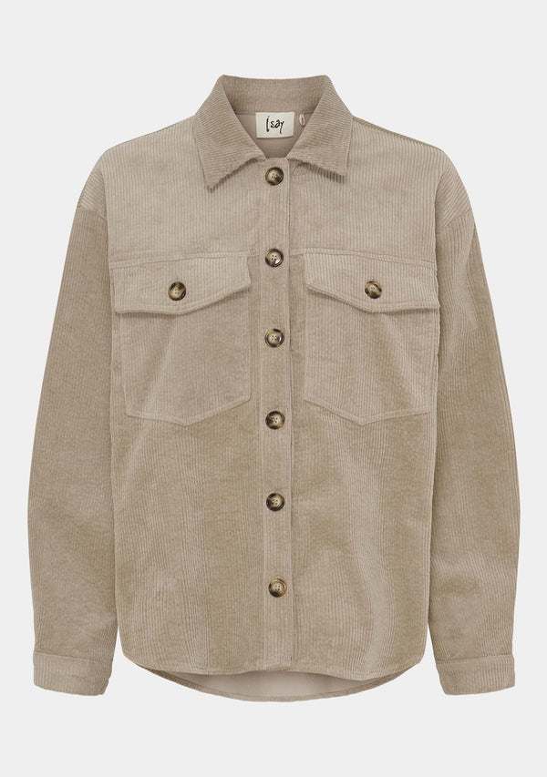 I SAY Barbel Shirt Jacket Jackets 366 Light Taupe