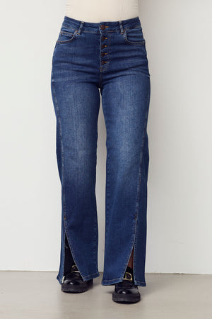 I SAY Bologna Split Jeans Pants 662 Dark denim