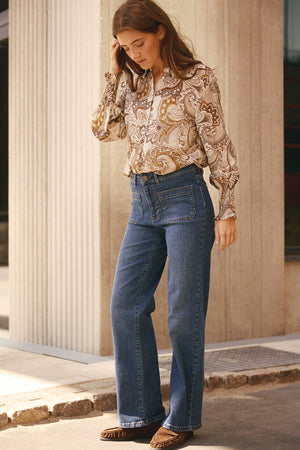 I SAY Bologna Wide Jeans Pants N52 Bologna Classic