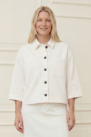 I SAY Carpi Denim Jacket Jackets 101 Broken White